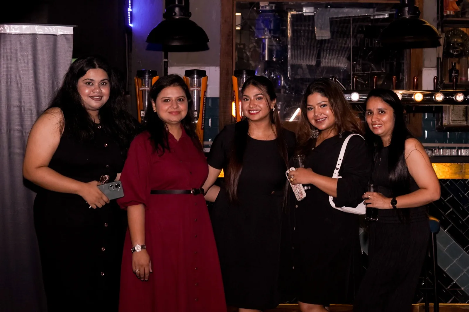 Team members at an evening out